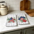 thumbnail image 5 of Anhility 4th of July Kitchen Towels, 2Pcs Patriotic Towels 24"x16" Absorbent Reusable Cotton Cloths for Housewarming Gift or Memorial Day Kitchen Decor, 5 of 6