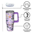 thumbnail image 3 of Halloween Tumbler 30 oz with Handle and Straw Ghost Candy Cup Halloween Gifts for Women Travel Mug Insulated Bottle, 3 of 5