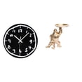 thumbnail image 1 of Reloj de pared,Reloj de pared silencioso y decorativo que no hace tictac,Estatua,Bandeja para servir estatuas,decoración del hogar,manualidades,Escultura de resina coleccionable,regalo, 1 of 8