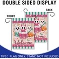 thumbnail image 3 of Welcome Halloween Ghost Small Decorative Garden Flag, Spooky Stripes Colorful Yard Lawn Outside Decor, Funny Spider Web Bat Burlap Outdoor Home Decoration Double Sided 12 x 18, 3 of 6