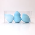 thumbnail image 1 of Zhuge Juego de 3 esponjas de belleza, esponja para difuminar maquillaje líquido y en crema, esponja para base de maquillaje, azul claro A35, 1 of 4