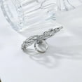 thumbnail image 5 of Luxury CZ Big Butterfly Statement Ring for Women Elegant Engagement Adjustable Knuckles Finger Sparkling Crystal Wrap Open Rings Fashion Cubic Zirconia Cocktail Jewelry for Her Girlfriend Wedding, 5 of 6
