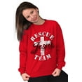 thumbnail image 3 of Rescue Team Jesus Cross Christian Unisex Plus Fleece Graphic Sweatshirt Brisco Brands 2X, 3 of 5
