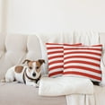 thumbnail image 4 of Ambesonne Geometric Throw Pillow Cover 2 Pack, American Flag Design, 20", Vermilion White, 4 of 7