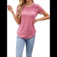 thumbnail image 1 of Camisetas de Corta para Mujer, Blusas Informales de Moda para Verano y . Conjuntos de Vacaciones Modernos. Rosa L, 1 of 10