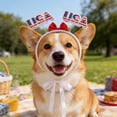 thumbnail image 4 of 4th of July Decorations Pet Bowknot Hat,Patriotic Pet Apparel Hat Headband Decor For Small Medium Dogs Cats Party,Photo Shooting,Holiday Gathering,5.12x4.33x1.26 Inch, 4 of 6