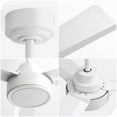thumbnail image 2 of 52" White Ceiling Fan Without Light, Remote Control 6-Speed Reversible DC Motor, 3 ABS Blades Farmhouse Fan for Living Room, Bedroom & Kitchen, 2 of 8