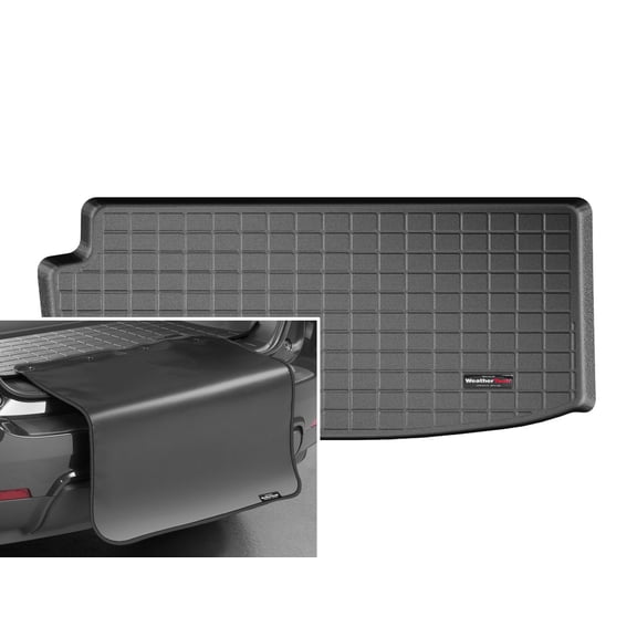 WeatherTech Cargo Trunk Liner with Bumper Protector compatible with Chevrolet Traverse, Traverse Limited - Behind 3rd Row w/ Bumper Protector, Black
