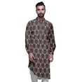 thumbnail image 2 of Atasi Kurta Traditionnel en Rayonne Imprimée à Col Mandarin pour Hommes Chemise Décontractée, 2 of 6