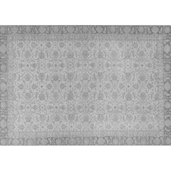 Ahgly Company Indoor Rectangle Oriental Gray Traditional Area Rugs, 3' x 5'