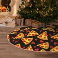 thumbnail image 6 of Daiia Cartoon Pizza Drawing Merry Christmas Tree Skirt , Xmas Large Lace-up Tree Skirt, Santa Snowflakes Rustic Home Decorations New Year Party Farmhouse Decor-30", 6 of 7