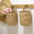thumbnail image 3 of Boho Seagrass Woven Storage Basket, Wall Hanging Baskets Organizer, Garden Planter Basket, 1PC, 3 of 8