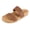 Tan, variant on Women’s Double Strap Slide Sandals, Faux Leather Cross Strap Slides with Arch Support, Lightweight Non-Slip Comfort Sandals, Casual Slip-On Everyday Sandals for Women.