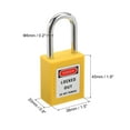 thumbnail image 2 of Unique Bargains Lockout Tagout Locks with Key, Loto Locks Safety Padlock Keyed Different with Lockout Tag Style 1, Yellow, 2 of 6