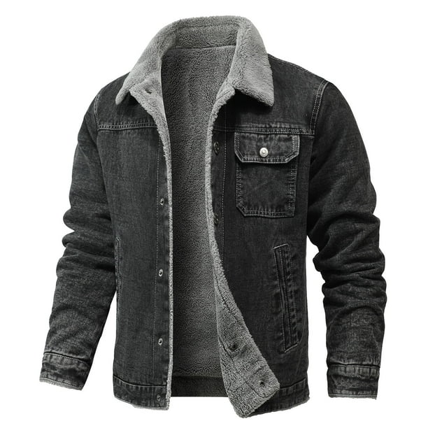 Qertyioot Tops for Men Fall Winter Casual Long Sleeve Button Fashion Jacket Walmart