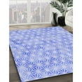thumbnail image 3 of Ahgly Company Machine Washable Indoor Round Transitional Sky Blue Area Rugs, 7' Round, 3 of 7