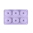 thumbnail image 4 of Moldes de silicona para donas, paquete de 4 moldes de silicona antiadherentes de grado alimenticio para hornear donas, verde, rosa, amarillo y morado, 4 of 5