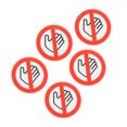 thumbnail image 5 of OUNONA 5-Pack White Self-Adhesive Do Not Safety Warning Stickers for Equipment, Wall, Laptop Decals, 5 of 8