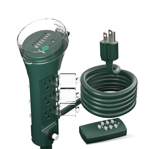 Timer Power Stake para exteriores BN-LINK, control remoto inalámbrico de 100 pies