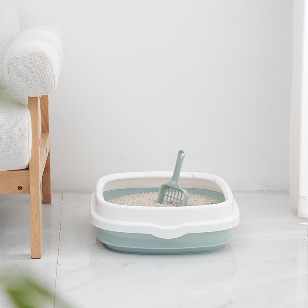 SPRING PARK Semi-closed Detachable Anti-splash Pet Cats Litter Box Pet Toilet With Scoop Easy To Clean