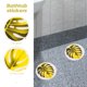 thumbnail image 3 of CRILSTYLEO 1Jgo Adhesivos Para Bañera En Amarillo Con Patrón De Hojas Antideslizantes Para Seguridad, 3 of 6