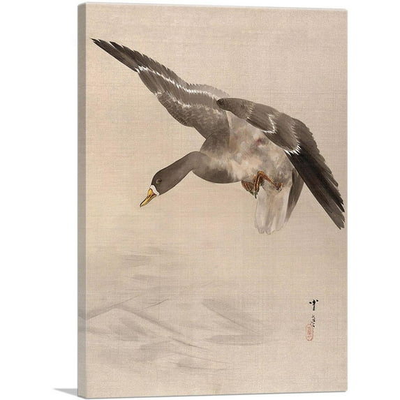 ARTCANVAS Duck Canvas Art Print by Watanabe Seitei - Size: 40" x 26" (1.50" Deep)