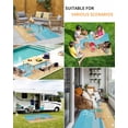thumbnail image 5 of Outdoor Rug 5x8 ft Blue Coastal Beach Waterproof Outdoor Patio Rug Mat Non Slip Outside Area Rugs Carpet for RV,Camping,Porch,Deck,Pool,Balconybackyard,Slippers Starfish Shell, 5 of 9