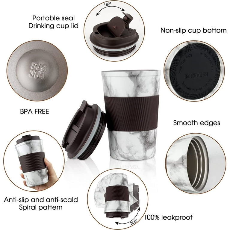 12 Oz Stainless Steel Vacuum Insulated Tumbler Coffee Travel Mug Spill Proof  with Lid Thermos Cup for Keep Hot/Ice Coffee Tea Beer - China Cup and Mug  price