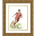 thumbnail image 1 of Shefranov, Olga 12x14 Gold Ornate Wood Framed with Double Matting Museum Art Print Titled - Soccer Player, 1 of 4