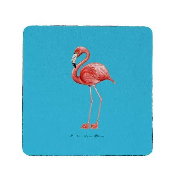 Betsy Drake CT084T Flamingos Coaster, Turquoise - Set of 4