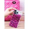 thumbnail image 3 of FINCIBO Soft TPU Clear Case Slim Protective Cover for Apple iPhone 13 Pro 6.1" 2021 (NOT FIT iPhone 13 mini 5.4"/iPhone 13 6.1"/iPhone 13 Pro Max 6.7" 2021), Pink Glitter With Black Pink Leopard, 3 of 3