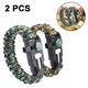 thumbnail image 1 of pulseras de cuerda de paraguas para exteriores, camuflaje verde militar + camuflaje de montaña. Adepaton 221324-2, 1 of 9