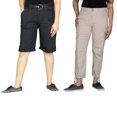 thumbnail image 1 of RSN Pantalons Bermuda et Capri Extensibles pour Femmes Coupe Décontractée (Ensemble de 2 Pcs, Noir et Tundra), 1 of 11