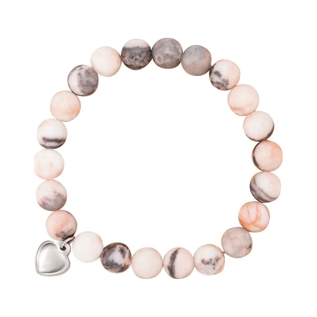 Pulsera con colgante de amor y tarjeta de regalo navideña con cuentas