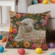 thumbnail image 1 of CaiYueKe Easter Rabbit Floral Pillow Cover - Sofa Cushion Case Home Decor Throw Pillow for Living Room Couch Bedroom Outdoor Indoor Decorative Accent Spring Holiday Farmhouse Decor, 1 of 8