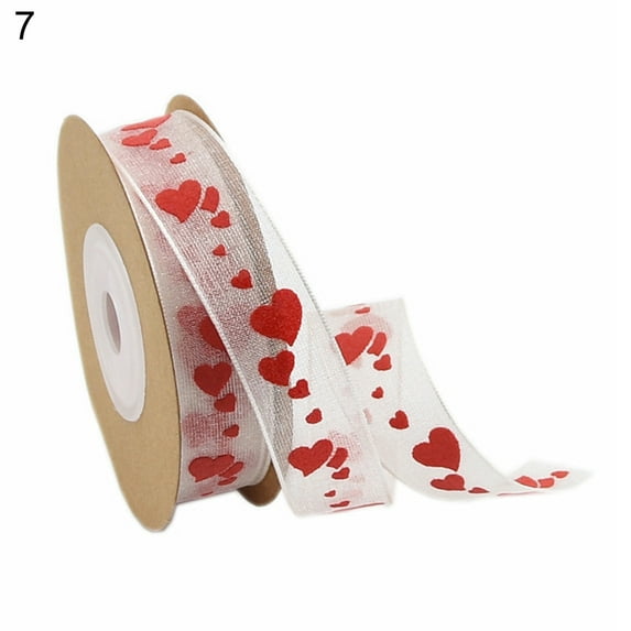 HEVIRGO 1 Roll Beautiful Valentine's Day Style Ribbon Decor Romantic Eye-catching Polyester Gift Ribbon for Home Black Polyester