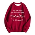 thumbnail image 4 of Fiaer Womens Pullover Sweatshirts Christmas Cute Funny Graphic Plus Size Crew Neck Long Sleeve Baggy Casual Fashion Tops Brick Red M, 4 of 4