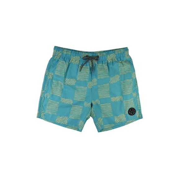 Maui and Sons Mens Boardshorts Uncarved Check Deep Ocean Swim Trunks