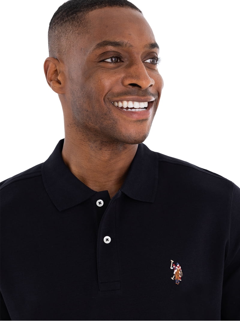 U.S. Polo Assn. Men's Interlock Polo Shirt, 100% Cotton, Short