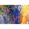 thumbnail image 2 of Jenny Rainbow Fine Art 14x11 Black Ornate Wood Framed with Double Matting Museum Art Print Titled - Fluid Acrylic Colorful Night Dreams 2, 2 of 4