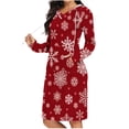 thumbnail image 2 of TIMIFIS Robe Chandail à Capuche Longue Décontractée pour Femme, Robe de Noël Laide, Robe à Capuche Légère à Manches Longues avec Poche, 2 of 6