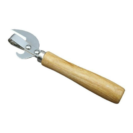 

TONKBEEY Wooden Handle Manual Can Opener Stainless Steel Canned Knife Tin Can Beer Bottle