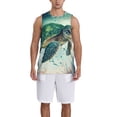 thumbnail image 7 of Wukai Watercolor Turtle5 Men’s Basketball JerseyLarge, 7 of 7