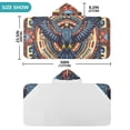 thumbnail image 4 of Yayeee Kids Hooded Towels Toddler Soft Absorbent Beach Bathing Wrap 50" x 23.5", Blue Geometric Eagle, 4 of 5