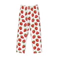 thumbnail image 6 of Uemuo Strawberries Pattern Men's Wide Leg Palazzo Lounge Pants with Pockets Light Weight Loose Comfy Casual Pajama Pants-Small, 6 of 9