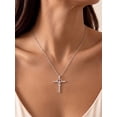 thumbnail image 2 of Suplight Cross Necklace for Women, Shiny Synthetic Diamond Crystal CZ Heart Inifinity Cross Pendant Necklace, Hypoallergenic Jewelry Gift for Wife Girlfriend Birthday Anniversary Valentines, 2 of 7