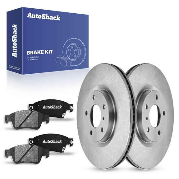 AutoShack Front Brake Rotors Ceramic Brake Pads | Replacement for 2009-2010 INFINITI G37 3.7L V6 AWD | 6-PC Brake Kit