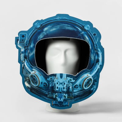 Adult Light-Up Astronaut Helmet Halloween Costume Accessory - Hyde & EEK!