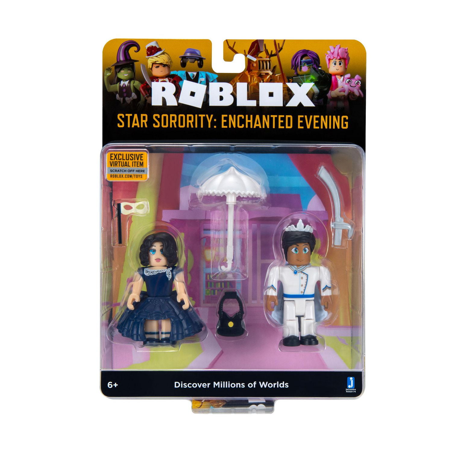 Roblox Celebrity Collection - Star Sorority: Pack de jeu de soirée enchantée [comprend un objet virtuel exclusif]