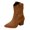 Brown, variant on Ladies Suede Slouchy Cowboys Boots Pointed Toe Stacked Heel Metal Buckle Mid Calf Western Cowgirl Booties